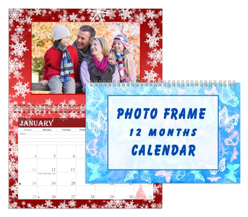 2026 Photo Frame Wall Spiral-bound Calendar (Add Your Own Photos) - 12 Months Desktop/Wall...