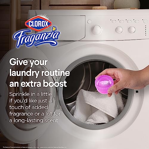 Image of Clorox Fraganzia Laundry Scent Booster Crystals, In-Wash Fragrance Beads for Fresh-Smelling Clothes & Linens, Safe for All Fabrics & Colors, Easy-Pour Bottle, Spring Scent, 18 Oz, 2 Pack