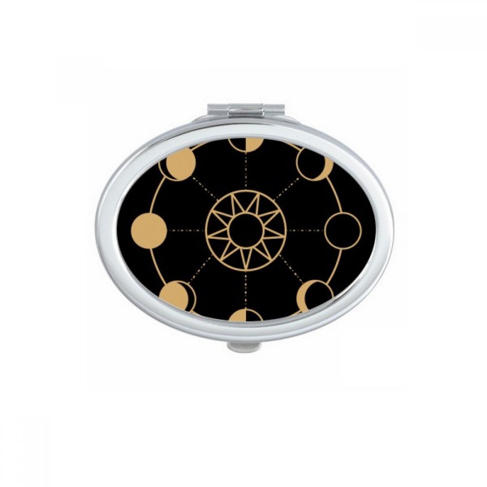 Miroir de maquillage portable lune étoile pour retouches express au bureau ou en voyage multicolor