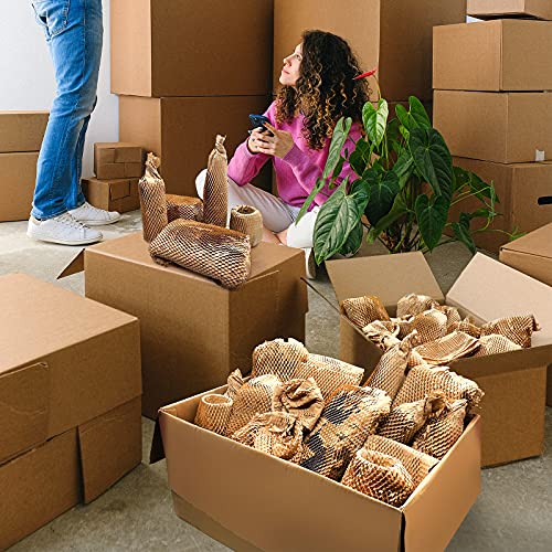 honeycomb packing paper 1534 x 13139 packing paper substitute alternative for bubble cushioning wrap for moving shipping packaging recyclable moving supplies bubble packing wrap protective roll