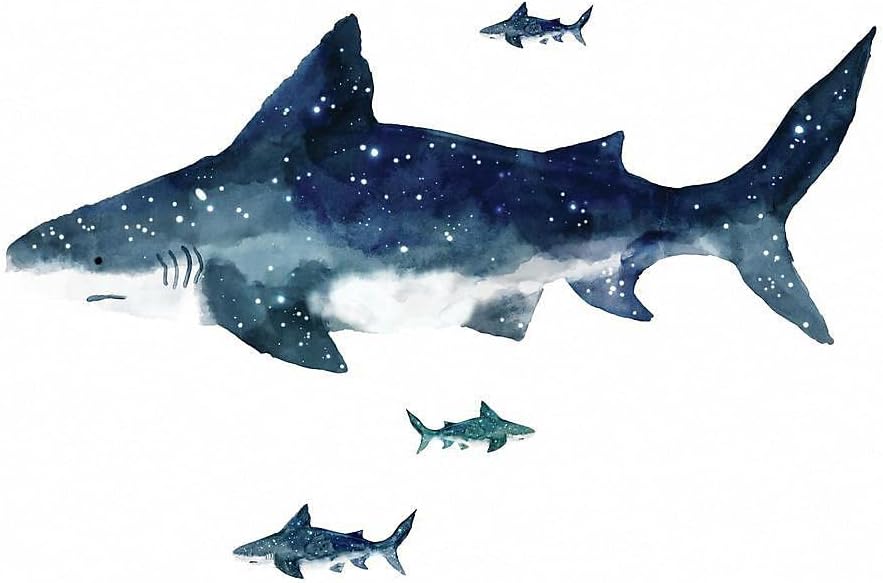 RoomMates RMK4014GM Shark Peel and Stick Giant Wall Decals