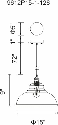 Miniatura 7 de CWI Lighting 9612P15-1-128 - Lámpara de araña (acabado de cobre envejecido, acabado en cobre envejecido)