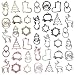 OBSEDE 40Pcs Hollow Mold Pendants Christmas Tree Snowflake Snowman Elk Frames Charms DIY Crafts Molds for Resin Jewelry Earring Necklace Making