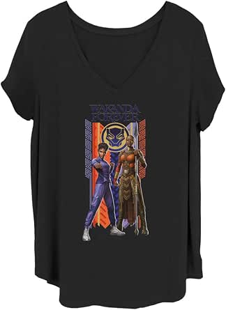 Camiseta Marvel Estampada Camiseta Marvel Black Panther Wakanda Forever Para Niña - Diseño Duo Banner Ropa Infantil Niña