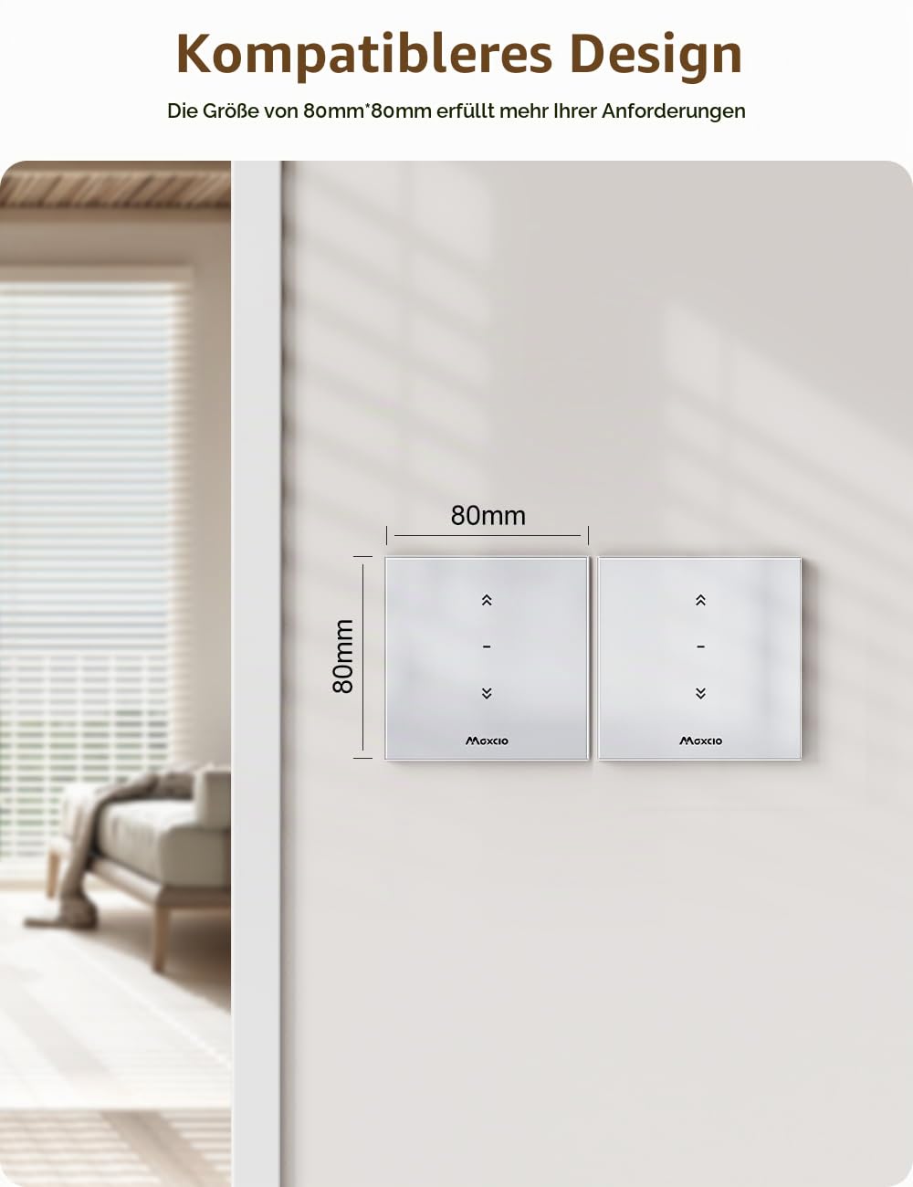 Maxcio WLAN Rolladenschalter für Smart Home mit Prozentfunktion