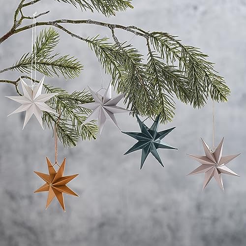Ginger Ray 3D-Papierstern-Weihnachtsbaum-Hängedekoration, 5 Stück