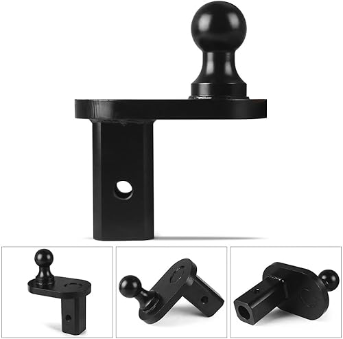 Miniatura 2 de Enganches de remolque de cuello de cisne compatibles con bola de giro, extensor de bola de desplazamiento de 4 pulgadas, enganche resistente para