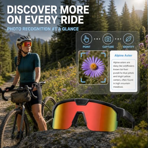 Image of GenXenon AI Smart Glasses with Camera for Cycling & Outdoor Sports - Orange