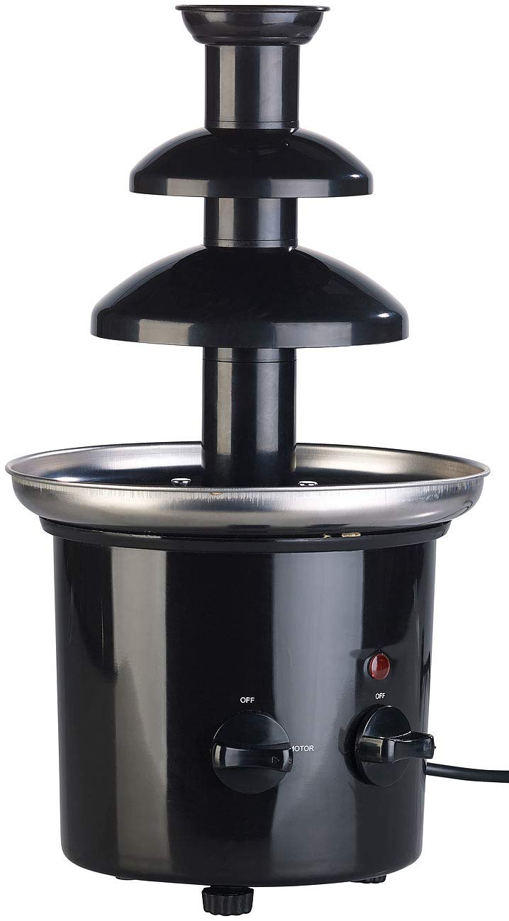 Rosenstein & Söhne Schokoladenbrunnen: Schokoladen-Brunnen mit 2 Ebenen, 275 Watt (Schokofondue Brunnen, Fondue, Schal)