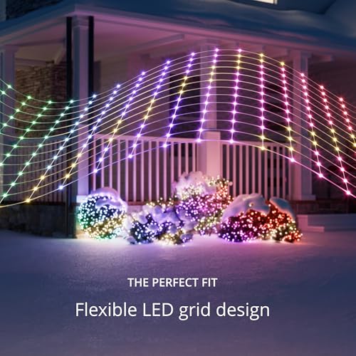 Flexible RGB LED Net Lights for Indoor and Outdoor Use, Compatible with Alexa and Google Home