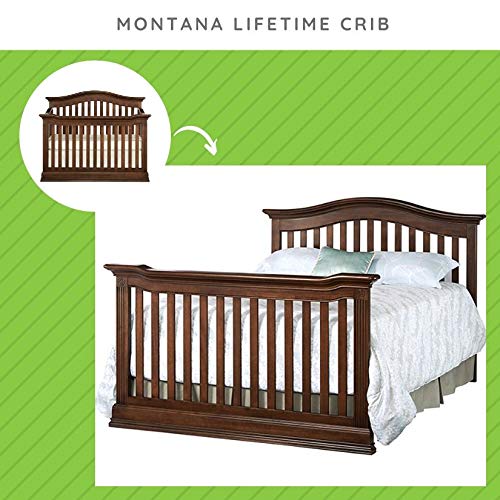 Full Size Conversion Kit Bed Rails For Baby Cache Cribs | Multiple Finishes Available (Brown Sugar) #TOP3