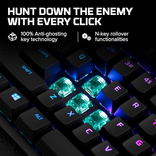 Image of Hyperx Alloy Origins Core Pbt- Aqua USB-C Mechanical Switch RGB Gaming Keyboard, Pbt Keycaps, Compact, Durable Aluminum Body, Adjustable Feet, Customizable Ngenuity Software (639N9Aa#Aba)