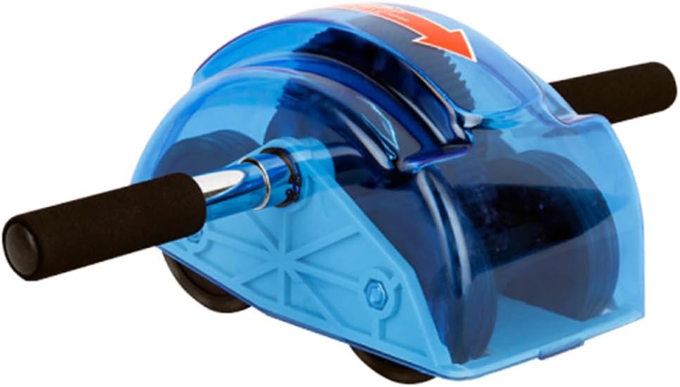 Ab Roller Fitness Wheel Four-wheeled Abdominal Exercise Equipment for Core Strength Easy to Use with Non-slip Handles Lightweight Design for Home Gym Workouts Blue