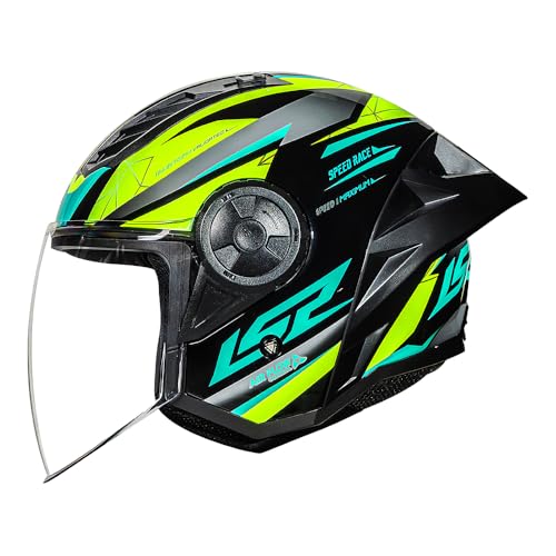 Capacete Ls2 Airflow II OF616 S Draze Preto e Amarelo Tamanho:62
