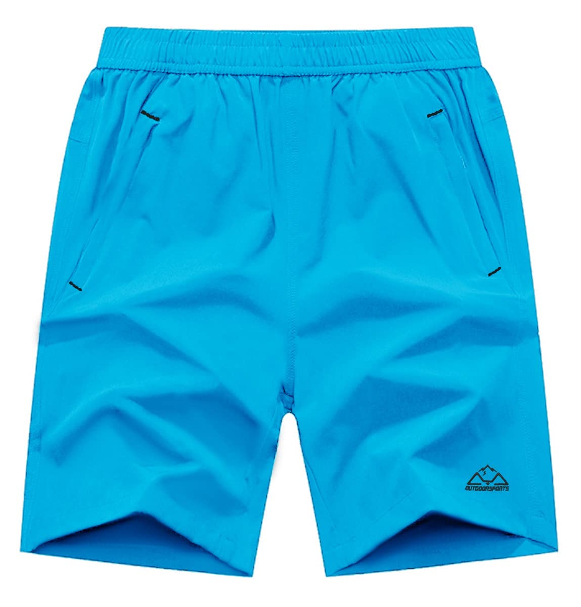 Rdruko Men's Quick Dry Hiking Shorts Lightweight Running Gym Outdoor Active Shorts with Zipper Pockets