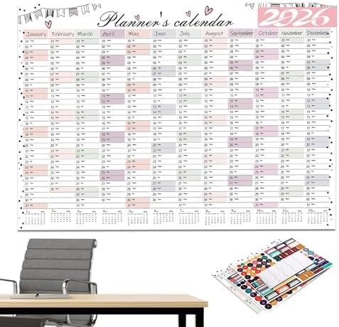 Calendario de Pared 2026 - Decoración del Hogar 2026 con Pegatinas ...