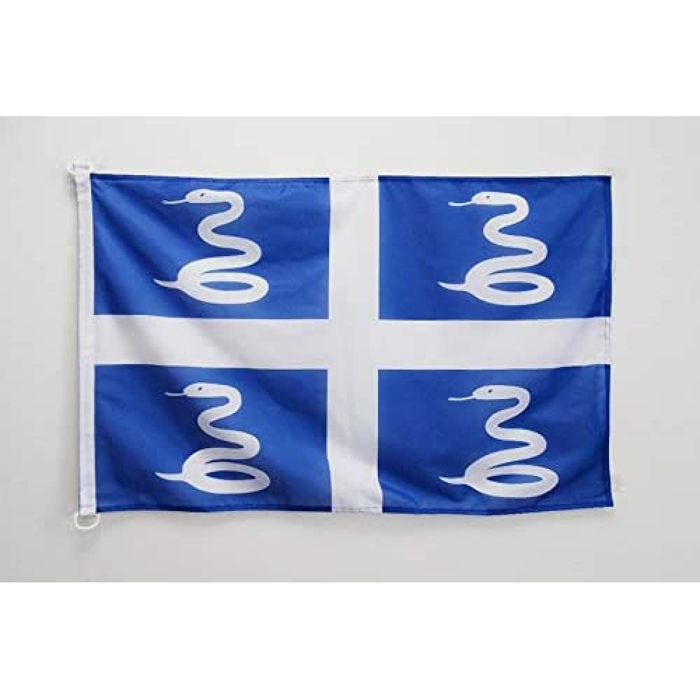 AZ FLAG Martinique Boat Flag 12x18 in Mesh Polyester Plastic Rings