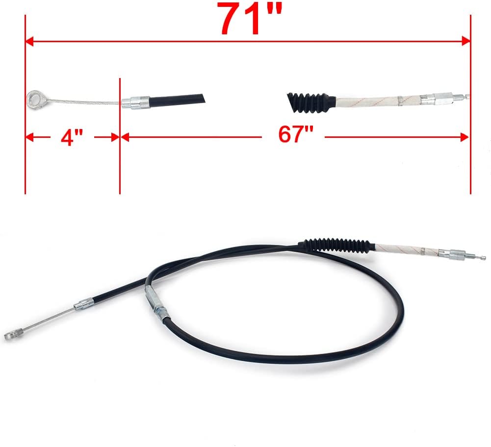 TOFR 63" 67" 71" 75" 79" 83" PVC Clutch Cable Compatible with Harley Sportster XL 883 1200 Softail Fat Boy Heritage Touring Road King Road Glide Dyna Super Glide Fat Bob Street Bob