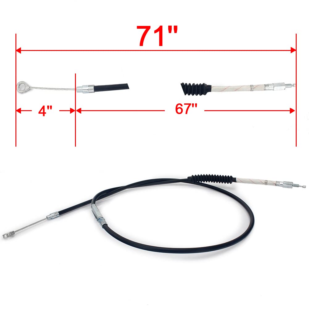 TARAZON 1.7m PVC Kupplungszug Kupplung Kabel für Harley Sportster 883 1200 Softail Fatboy Heritage Touring Road King Road Glide Dyna FXD Super Glide Wide Glide Night Rod