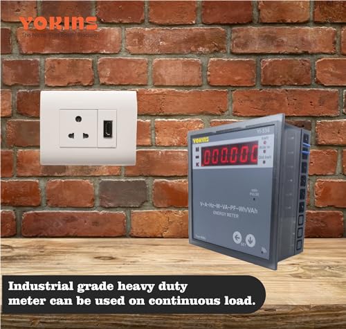 Image of YOKINS YI-534, Digital Three Phase multifunction Energy(kWh) meter, AC 5A CT Selectable, and 500V PT Selectable, 96x96sqmm