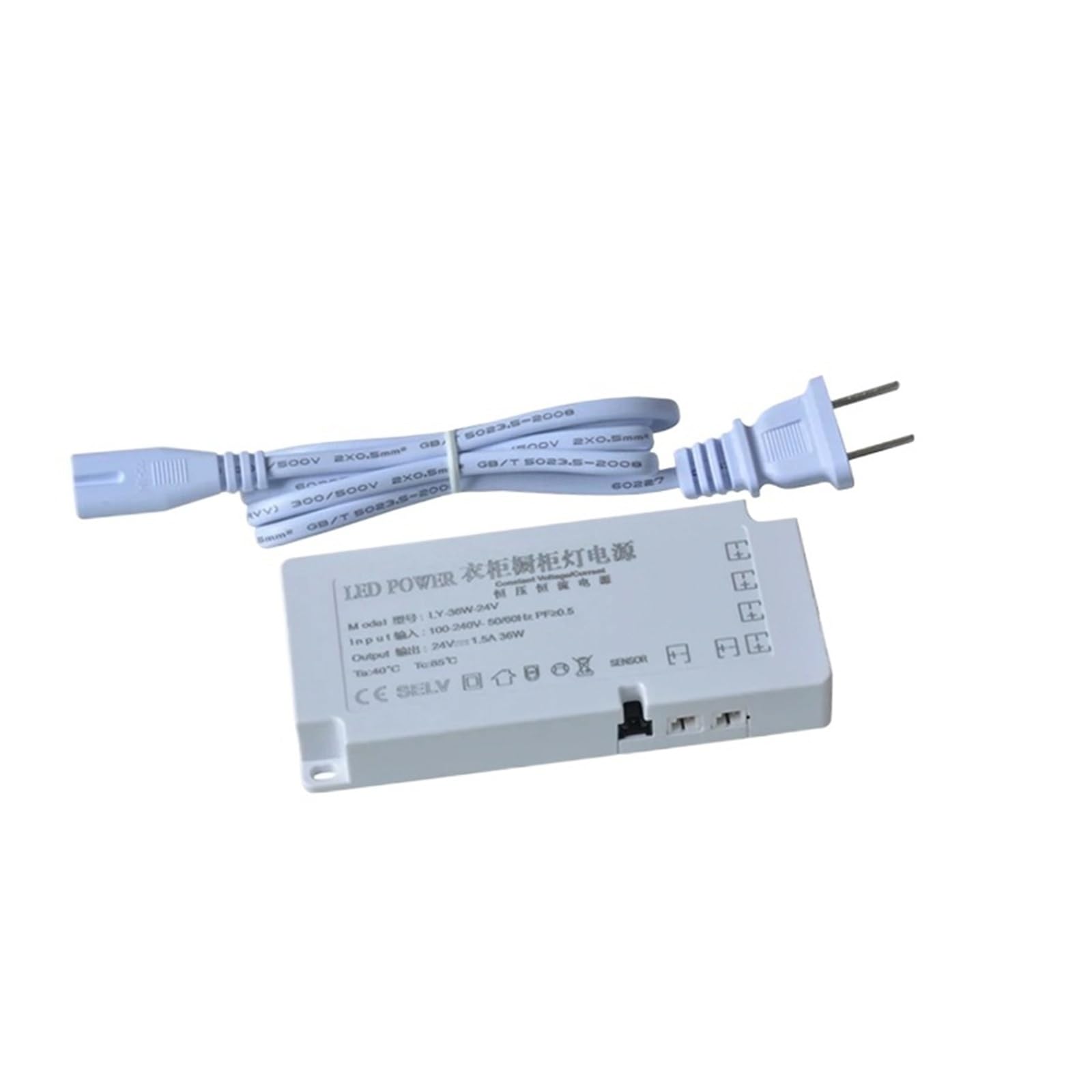 Éclairage linéaire 24 pour armoire-penderie avec transformateur 24V 36W basse tension