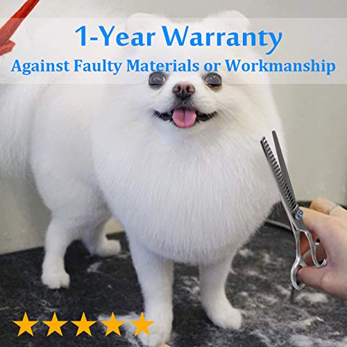 Foto von JASON Gebogene Schere für Hunde – 19,1 cm Haustierpflegeschere mit ergonomischem Griff, japanische Edelstahl-Haarschere für Hunde, Katzen und andere H...