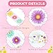 gisgfim Flower Sticker Glitter Roll Spring Daisy Sunflower Self-Adhesive Stickers Floral Stickers Spring Party Decoration Labels Flower Roll for Scrapbook Envelope Water Bottle Supplies, 500Pcs