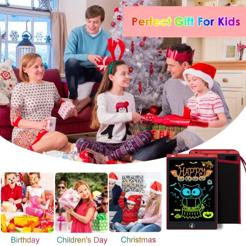 Image of Sunany LCD Writing Tablet Doodle Board, 11 inch Colorful Drawing Tablet, Girls Boys Gifts Toys for 3 4 5 6 7 8 9 Years Old (11 Inches, Red with Case)