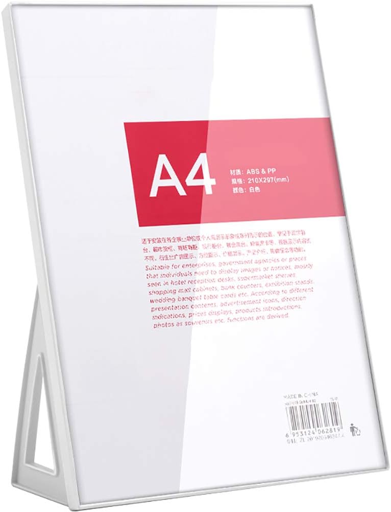 Présentoir Acrylique Table A3/A4/A5 - Support Menu Restaurant Noir/blanc