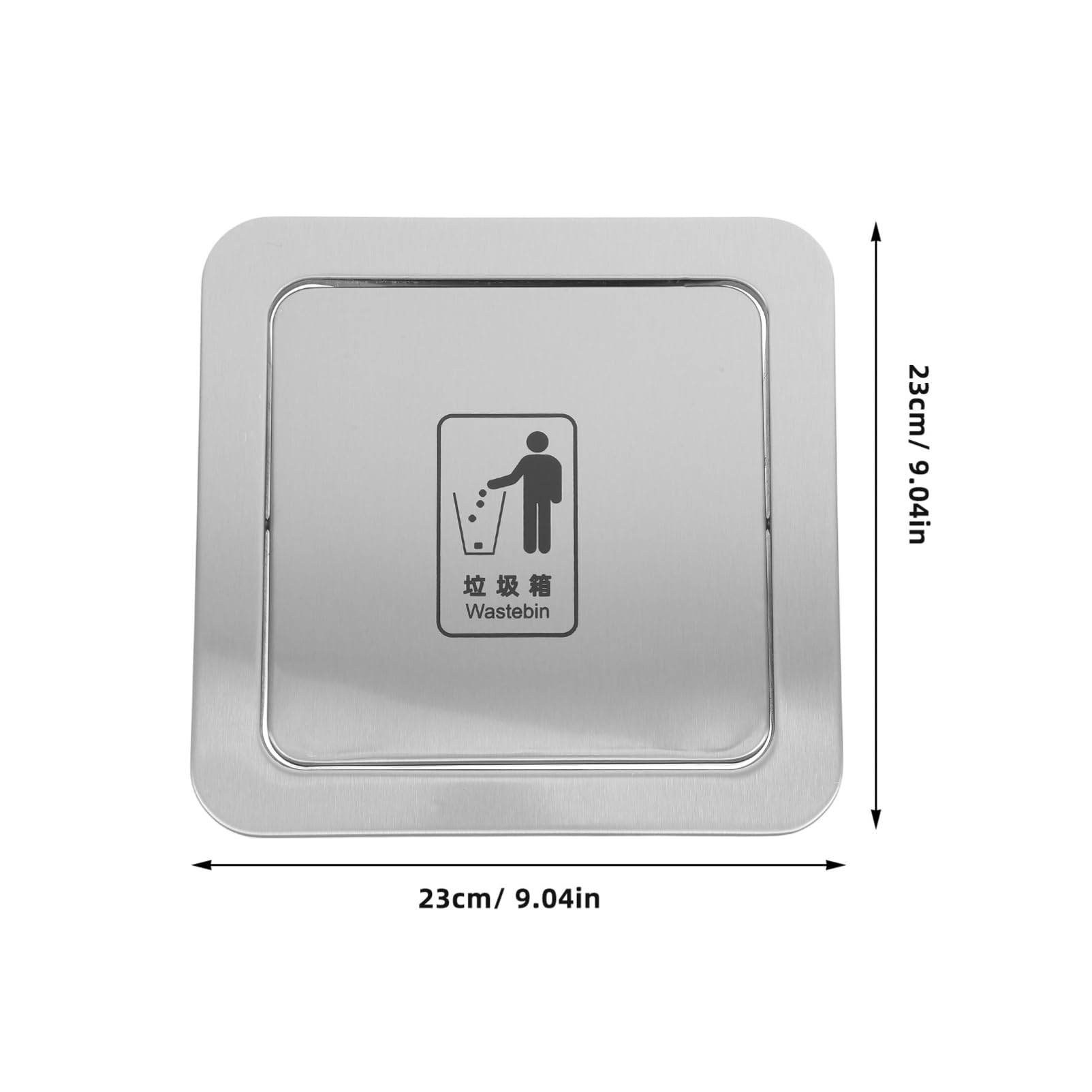 MAGICLULU Coperchio Incassato Per Pattumiera in Acciaio Resistente Copertura Per Bidone Della Spazzatura Da Cucina Design Ribalta Per Piano Di Lavoro