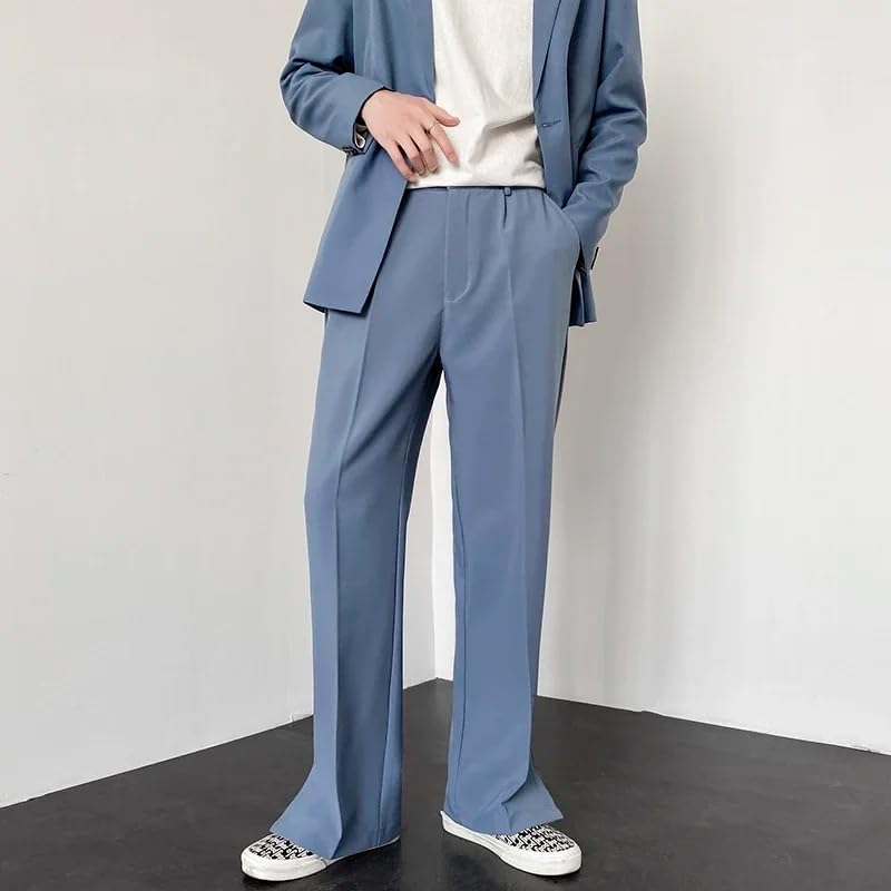 Men Casual Pants Summer Korean Slim Suit Trousers Male3