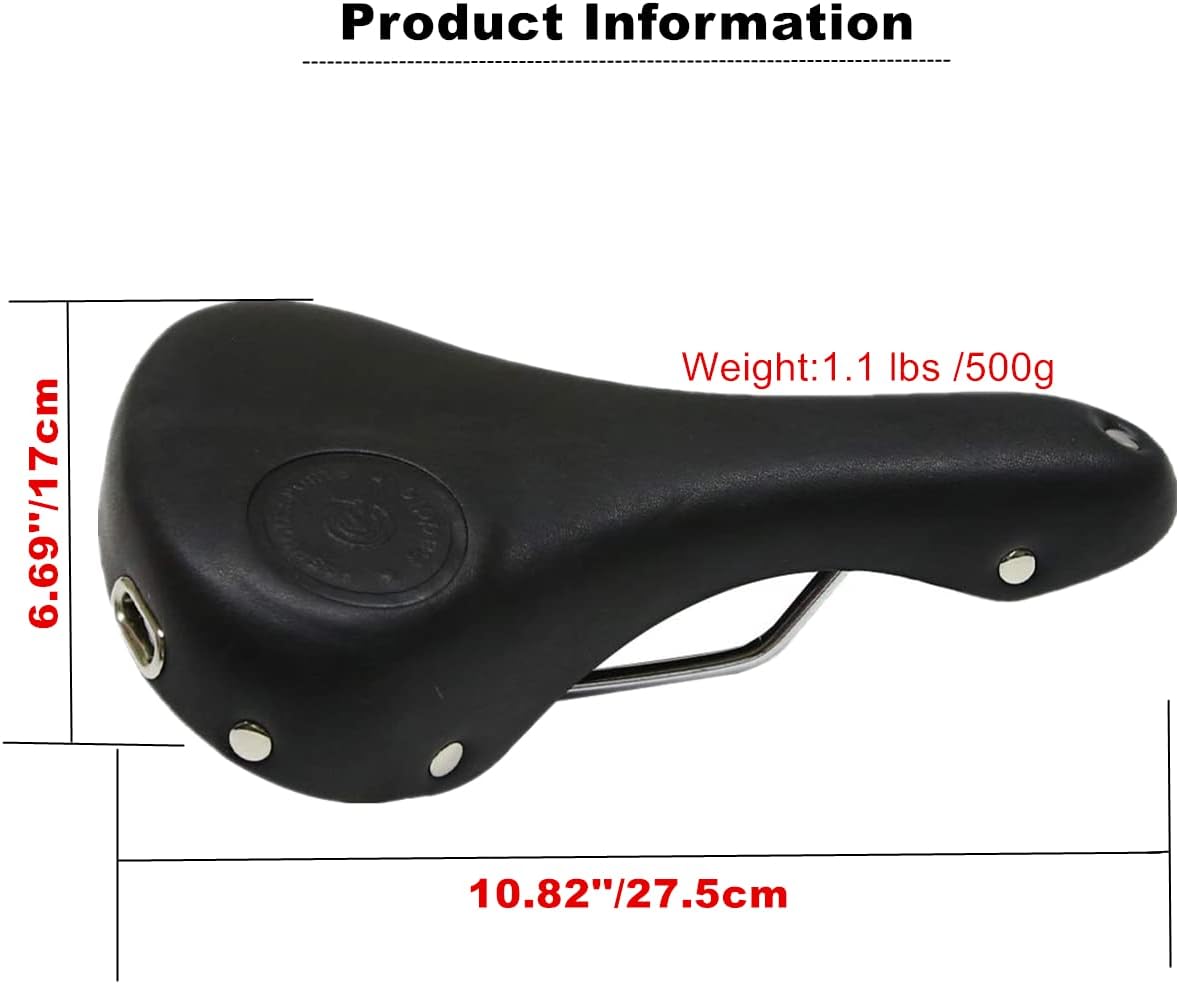 UNISTRENGH Comfortable Bike Seat Waterproof Suspension Cruiser Bicycle Saddle with Central Relief Zone and Ergonomics Design for Mountain Bikes,Road Bikes,Men and Women