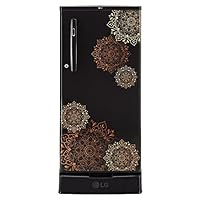 LG 185 L 4 Star Inverter Direct-Cool Single Door Refrigerator (GL-D199OERY, Ebony Regal, Base stand with drawer)