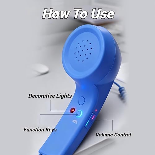 Miniatura 4 de Teléfono retro 2026, receptor de teléfono Bluetooth tipo C para iPhone y Android, teléfono con cable, estilo teléfono con cable, receptor de mango