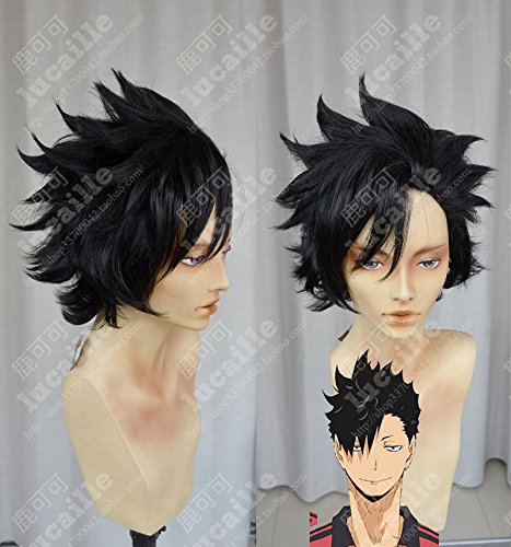 Amazon.co.jp: 高級耐熱コスプレウィッグ☆ ハイキュー!! 黒尾