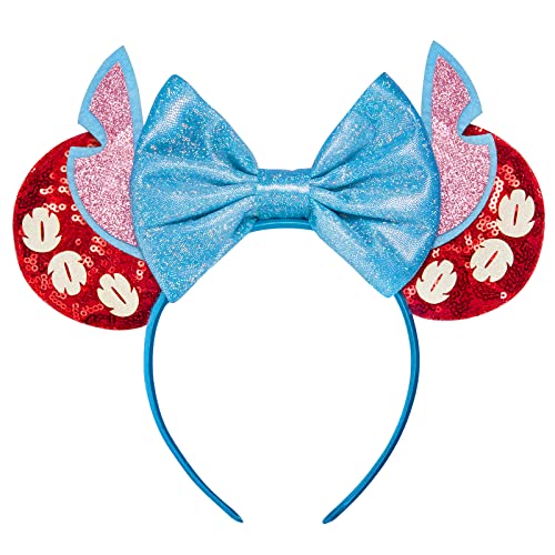 Image of FANYITY Mouse Ears, Sequin Mouse Ears Headband for Boys Girls Women (Red)