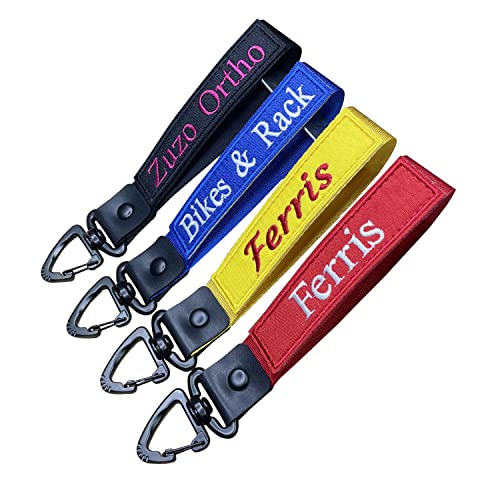 Qjs Patch Customzied Keychain,Personalized Key Tag With Key Ring Car Key Chain Clip Nylon Webbing Buckle For Key,Tactical Backpack #TOP4