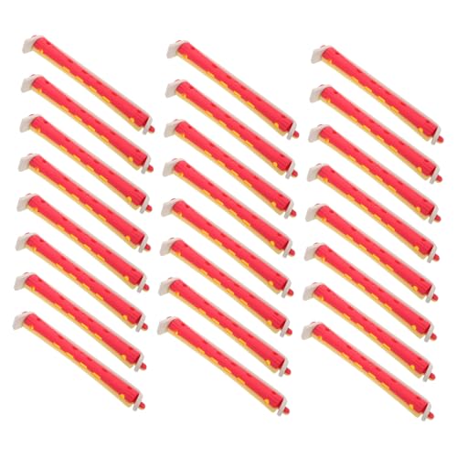WOONEKY Set De 24 Rulos De Plástico Huecos Para Permanente y Rizos Sin Calor, Tamaño 9x91 Mm, Para Cabello Corto y Largo, Ondas Naturales, Uso Doméstico y Profesional