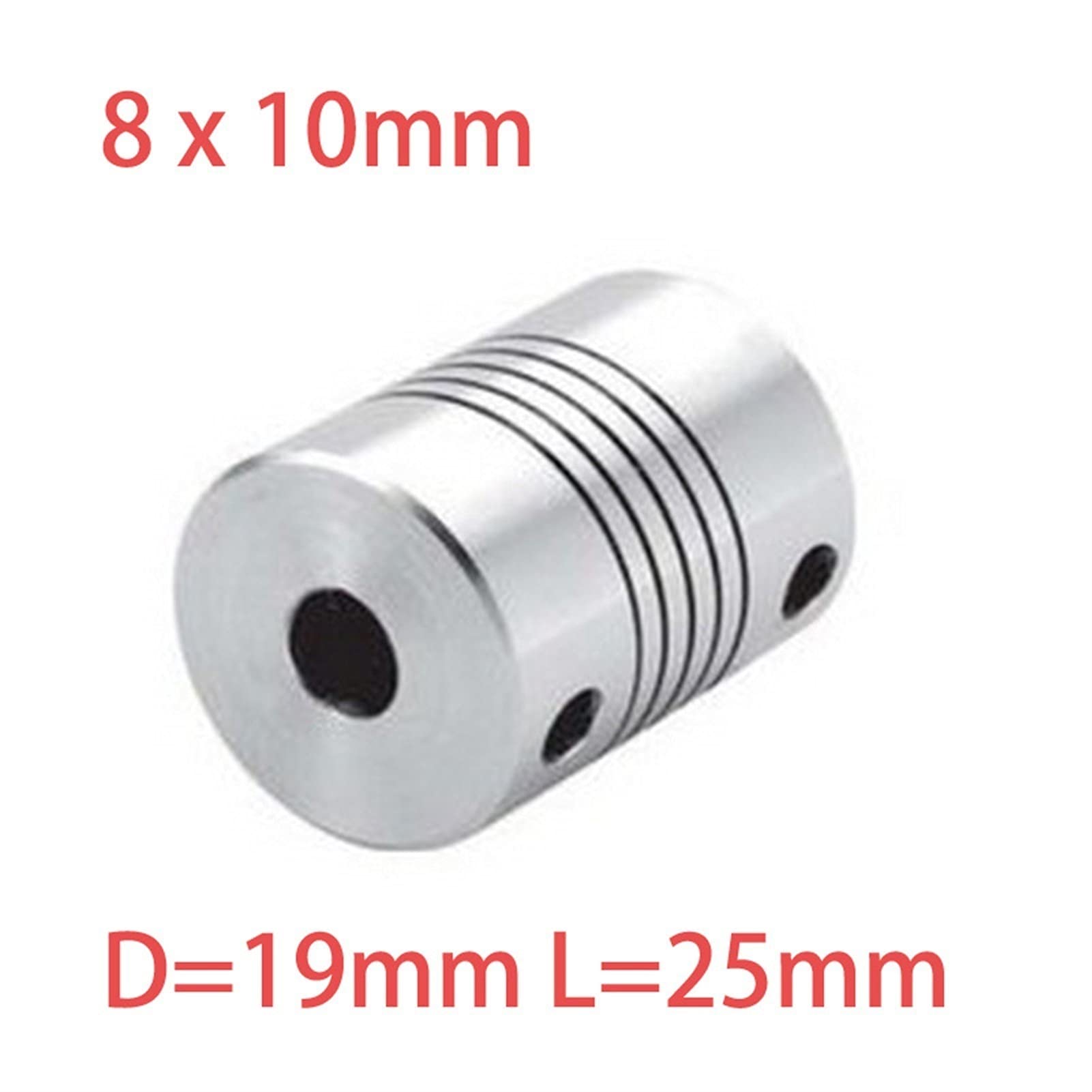 SUOFEILAIMU-PHONE CASE Metal Coupler 4PCS 8x10mm for CNC Motor Jaw Shaft Coupler Flexible Coupling OD 19x25mm