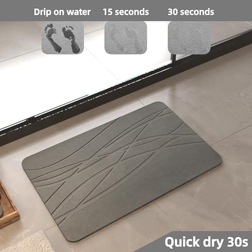Miniatura 6 de Alfombra Baño Diatomita - Alfombrilla Diatomita - Alfombra De Piedra Secado Rapido - Alfombrilla Antideslizante Baño, Absorbente Higiénica Para Ducha Y Fregadero