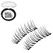 ICYCHEER False Magnetic Eyelashes, Full Triple Magnet Fake Eye Lashes Ultra-thin 3D Natural Look ,Cruelty Free, Reusable Best Fake Lashes, 1 Pair 4 Pieces