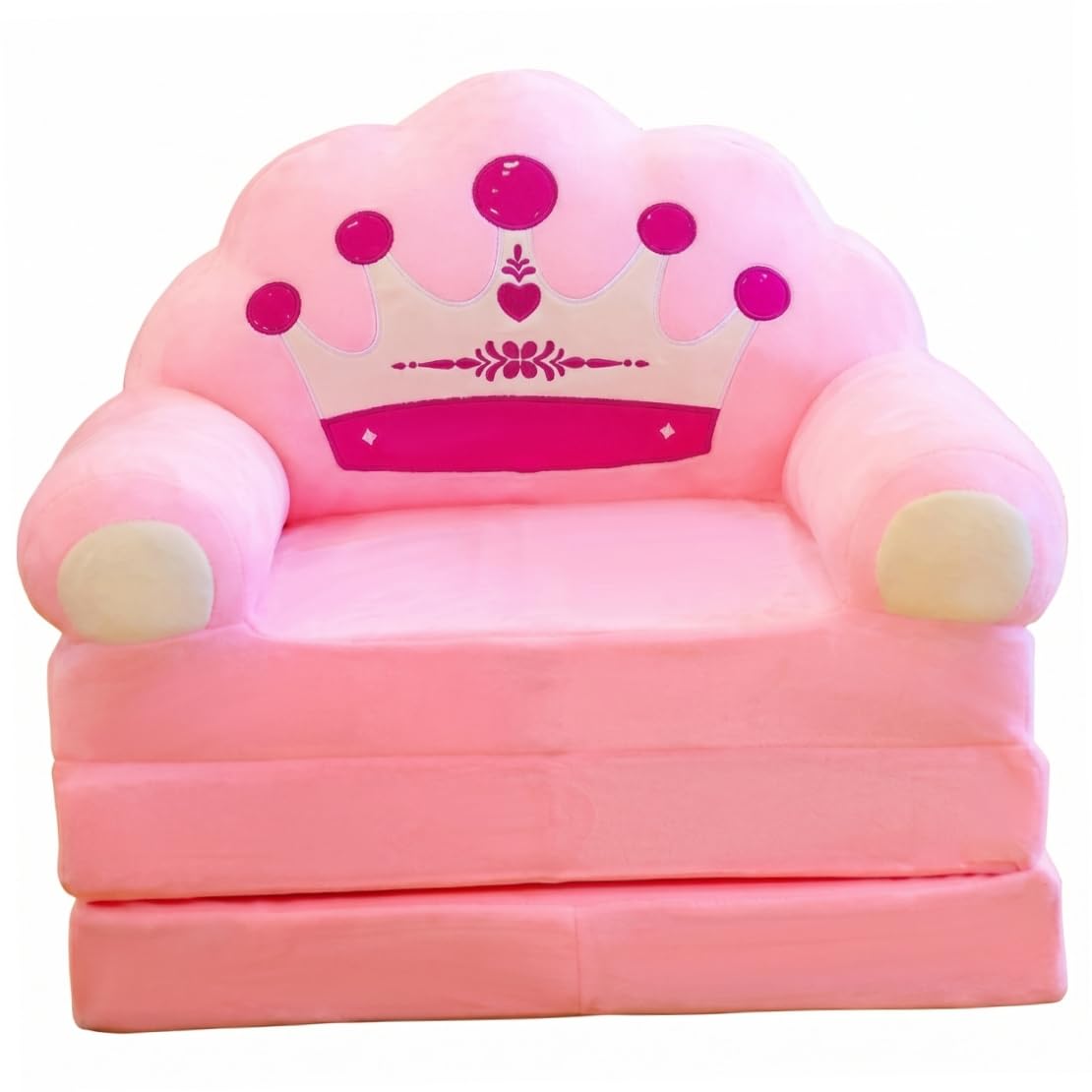 Takingup Kids Sofa Bed, Cute Toddler Chair with Cartoon Adjustable Convertible Seat for Sitting Napping Sleeping, 19.69x45.28 Inch Toddler Armchair