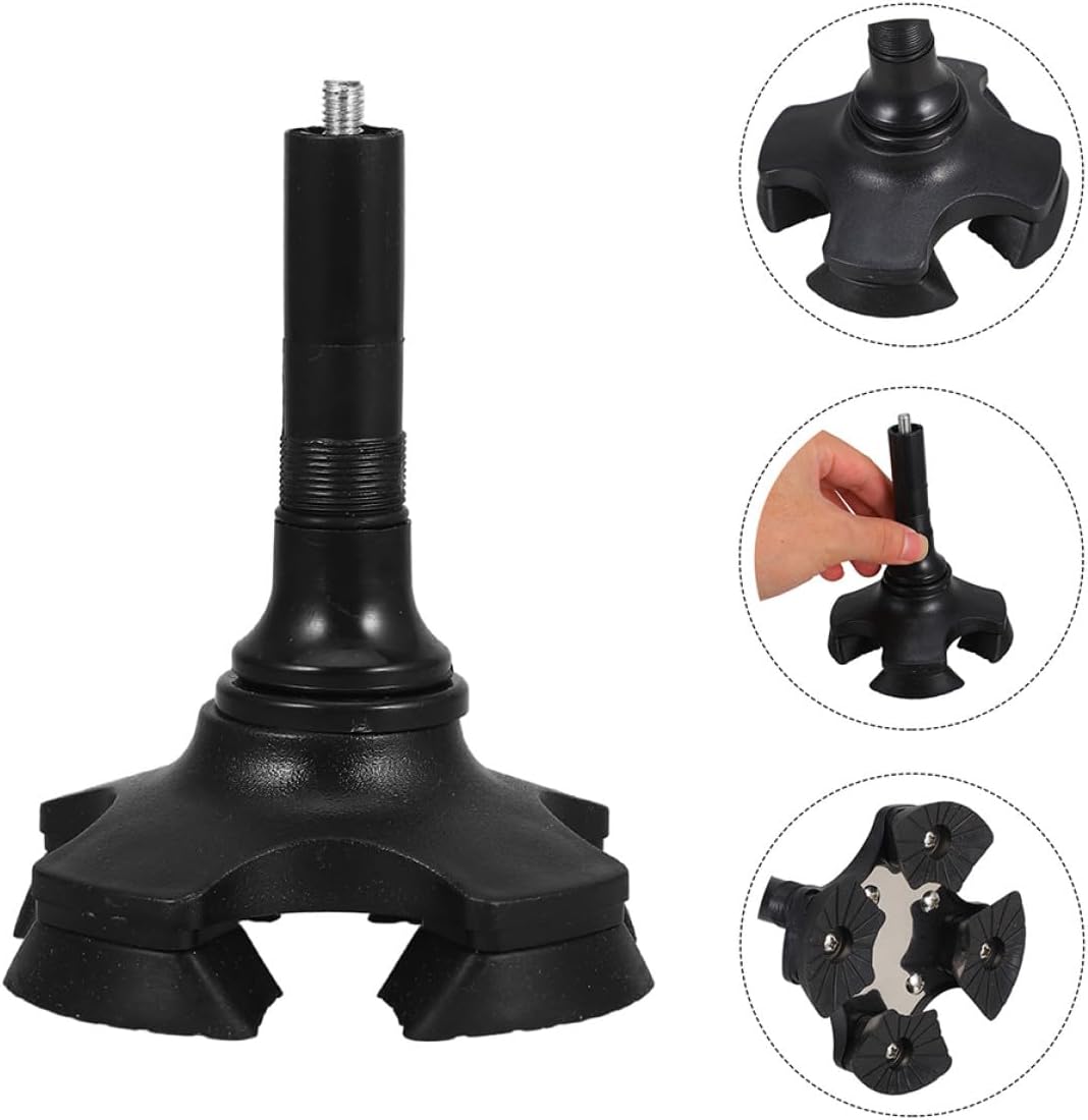 2pcs Walking Cane Tips Replacement Foot Pads Quad Base Non-Slip Cane Foot Stand for Seniors and Outdoor Use Compatible Walking Sticks Crutches