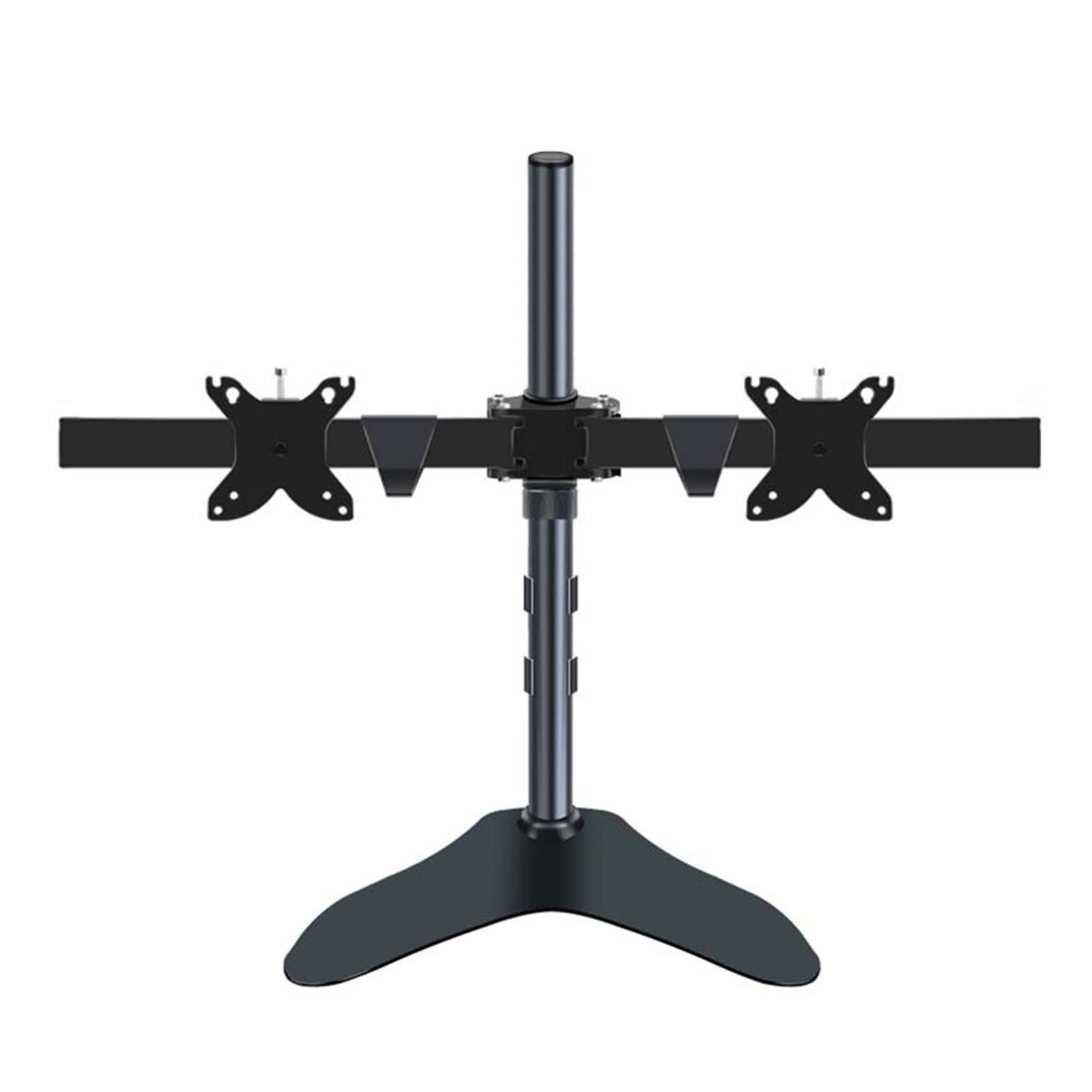 Aioneer Desktop Dual Monitor Mount Arm With 360 Degree Full Motion And Heavy-Duty Base For 10-24 Inch Screens, Ergonomic Workspace Solution