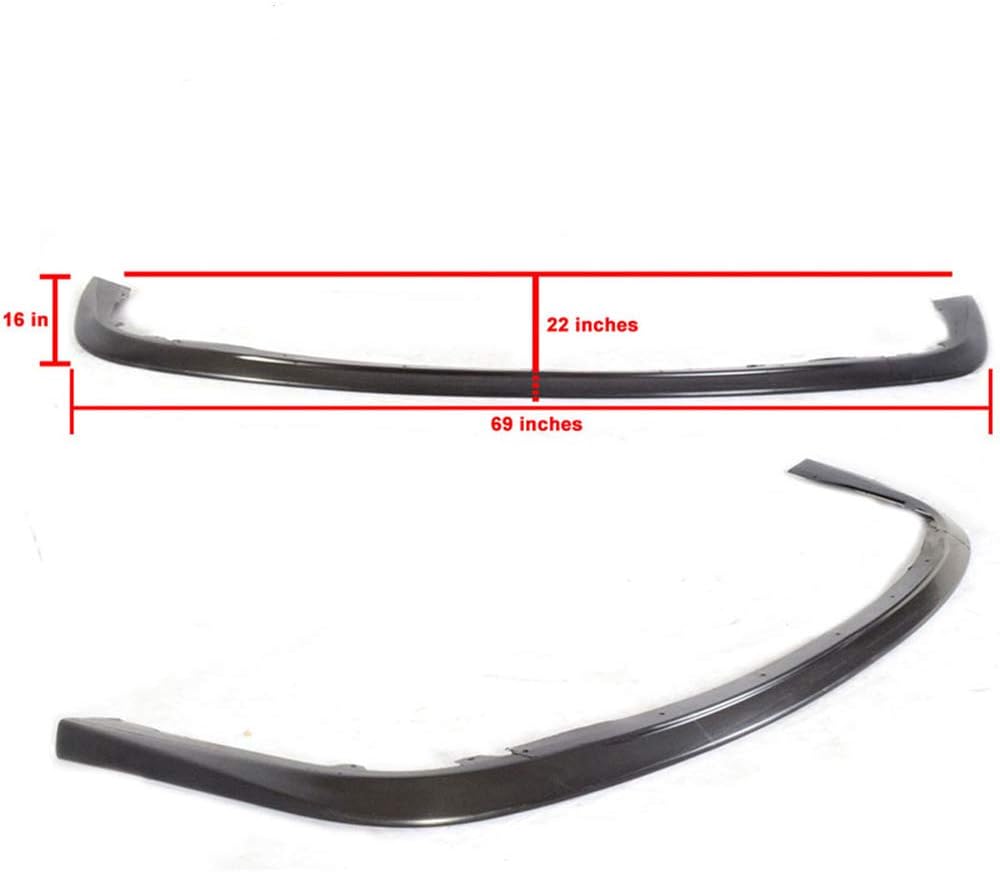 IKON MOTORSPORTS Front Bumper Lip Spoiler Compatible with Universal Cars, Universal Style Black PP Front Bumper Lip Spoiler Bodykit Splitter Diffuser Air Dam Chin Diffuser