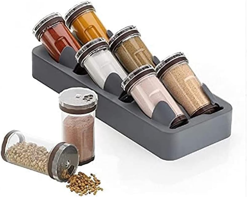 Himanshu 6 Pcs Pickle Spice Jars with Stand