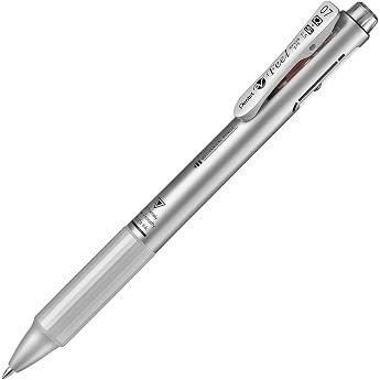 Pentel Multi-Function Ballpoint Pen Feel BXWB375MZ Metallic Silver