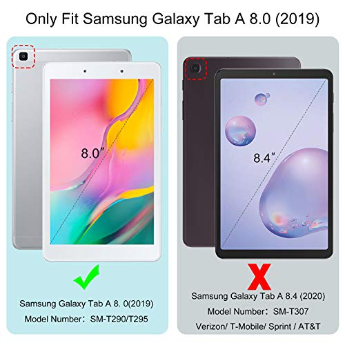 Supveco Case For Samsung Galaxy Tab A 8.0 Case 2019 , Slim Lightweight Case For Galaxy Tab A 8.0 With Multi Viewing Angle & Anti-Slip Book Cover For Galaxy Tab A 8.0 Inch [Sm-T290/T295] #TOP1