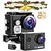 Produktbild WiMiUS 4K Action Kamera WiFi Action Cam HD Actioncam 1080P 16MP Sport Kamera 40M wasserdichte Helmkamera mit 2 Akkus(Q6 schwarz)