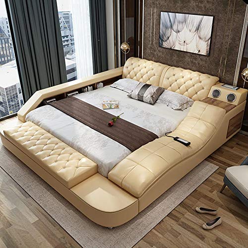 Creative Furniture Full Cushioned Multi Storage King BedCream Amazon